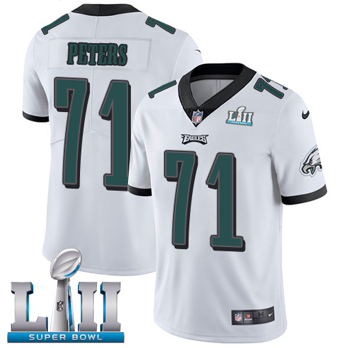Nike Eagles #71 Jason Peters White Super Bowl LII Men's Stitched NFL Vapor Untouchable Limited Jersey